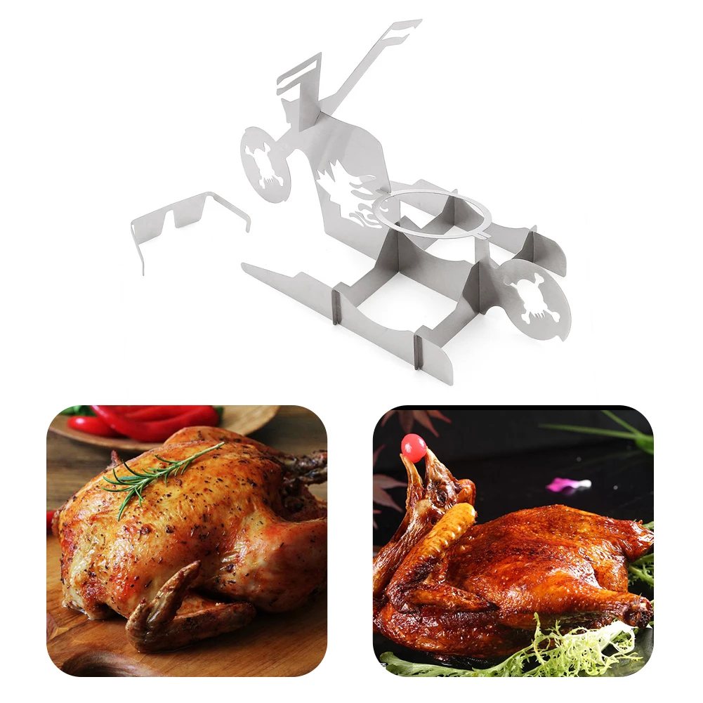 Stainless Steel Roster Chicken Stand With Beer Can Holder Motorcycle Grill BBQ Rack Shape Roaster Rack Stand Outdoor Cooking
Stainless Steel Roster Chicken Stand With Beer Can Holder Motorcycle Grill BBQ Rack Shape Roaster Rack Stand Outdoor Cooking