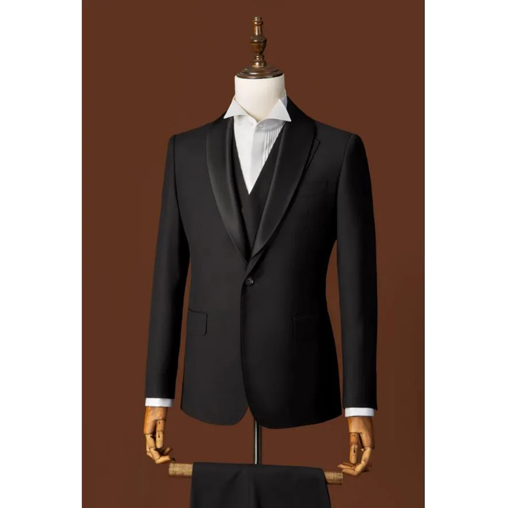Two Piece Suit Blazers Satin Shawl Collar Men Suits for Wedding 2023 Single Button Brilliant Black Dress Stage Costume Men's
Two Piece Suit Blazers Satin Shawl Collar Men Suits for Wedding 2023 Single Button Brilliant Black Dress Stage Costume Men's