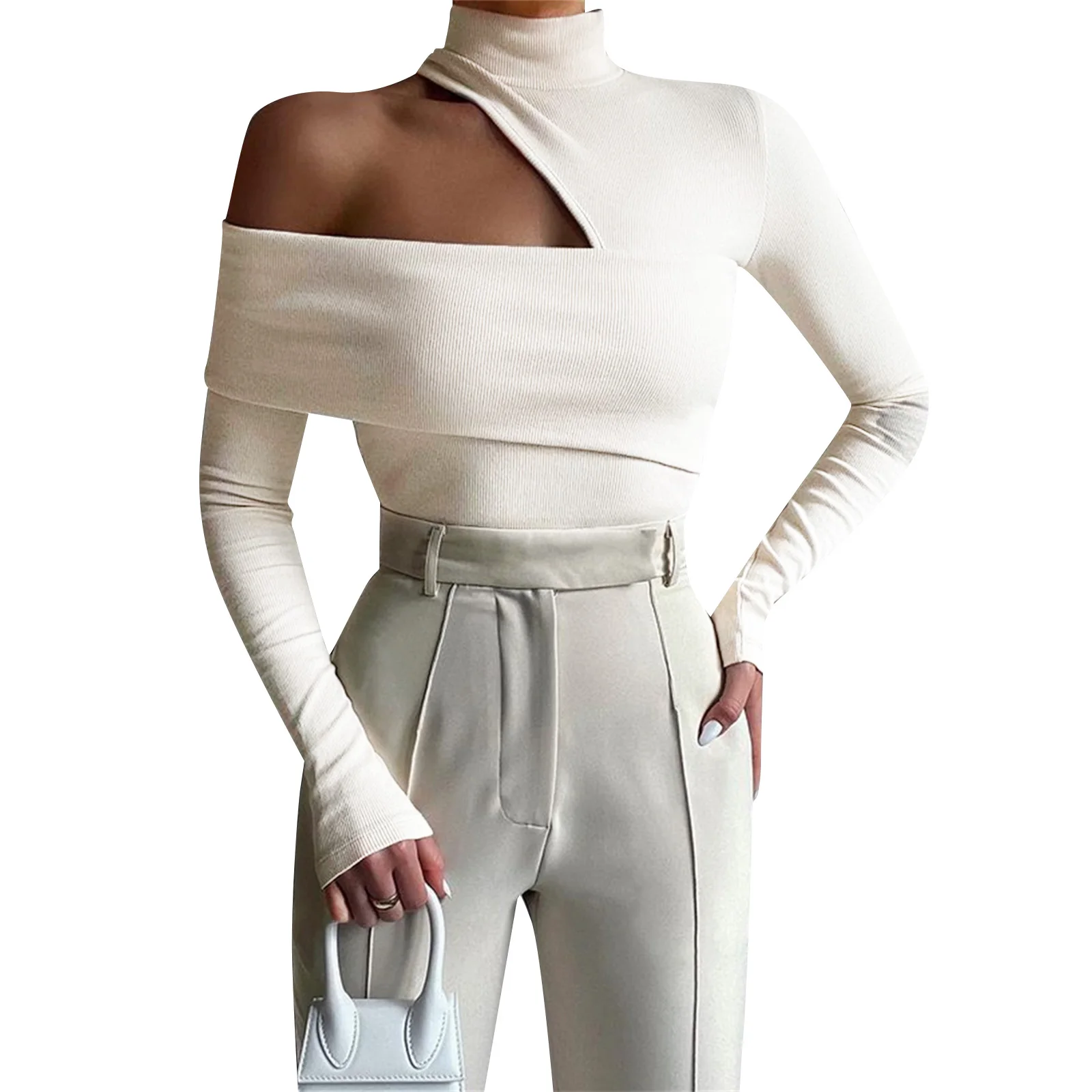 Sampic Black Long Sleeve Ribber Knitted Skinny Sexy Hollow Out T Shirts Women Tops Basic Turtleneck Fashion T Shirts
Sampic Black Long Sleeve Ribber Knitted Skinny Sexy Hollow Out T Shirts Women Tops Basic Turtleneck Fashion T Shirts