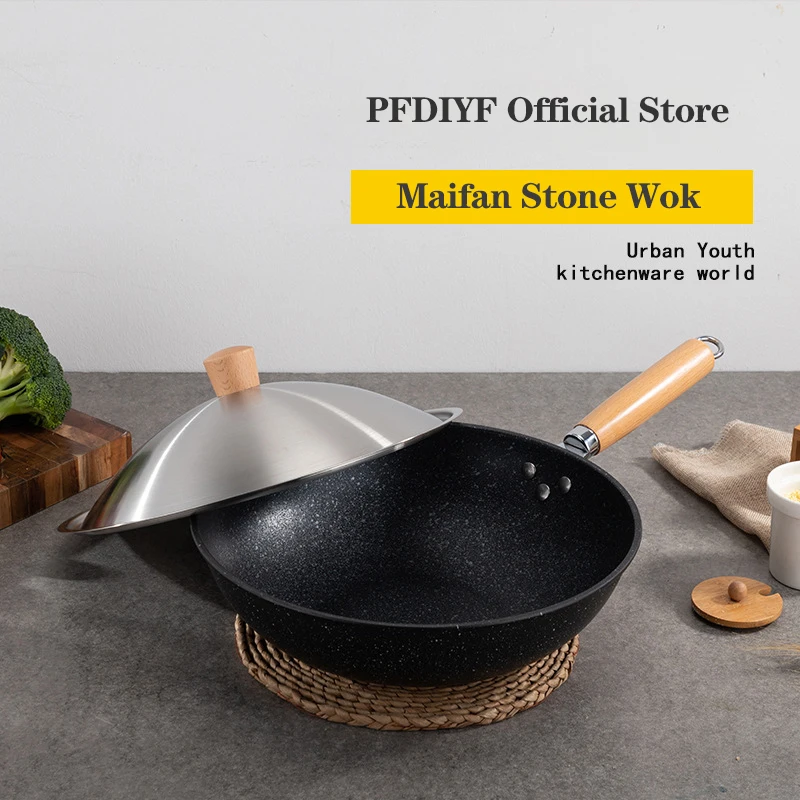 32cm Medical Stone Wok Non-stick Skillet Pans Frying Pan Household Cooking Pot with Lid Gas Stove Induction Cooker Cookware
32cm Medical Stone Wok Non-stick Skillet Pans Frying Pan Household Cooking Pot with Lid Gas Stove Induction Cooker Cookware