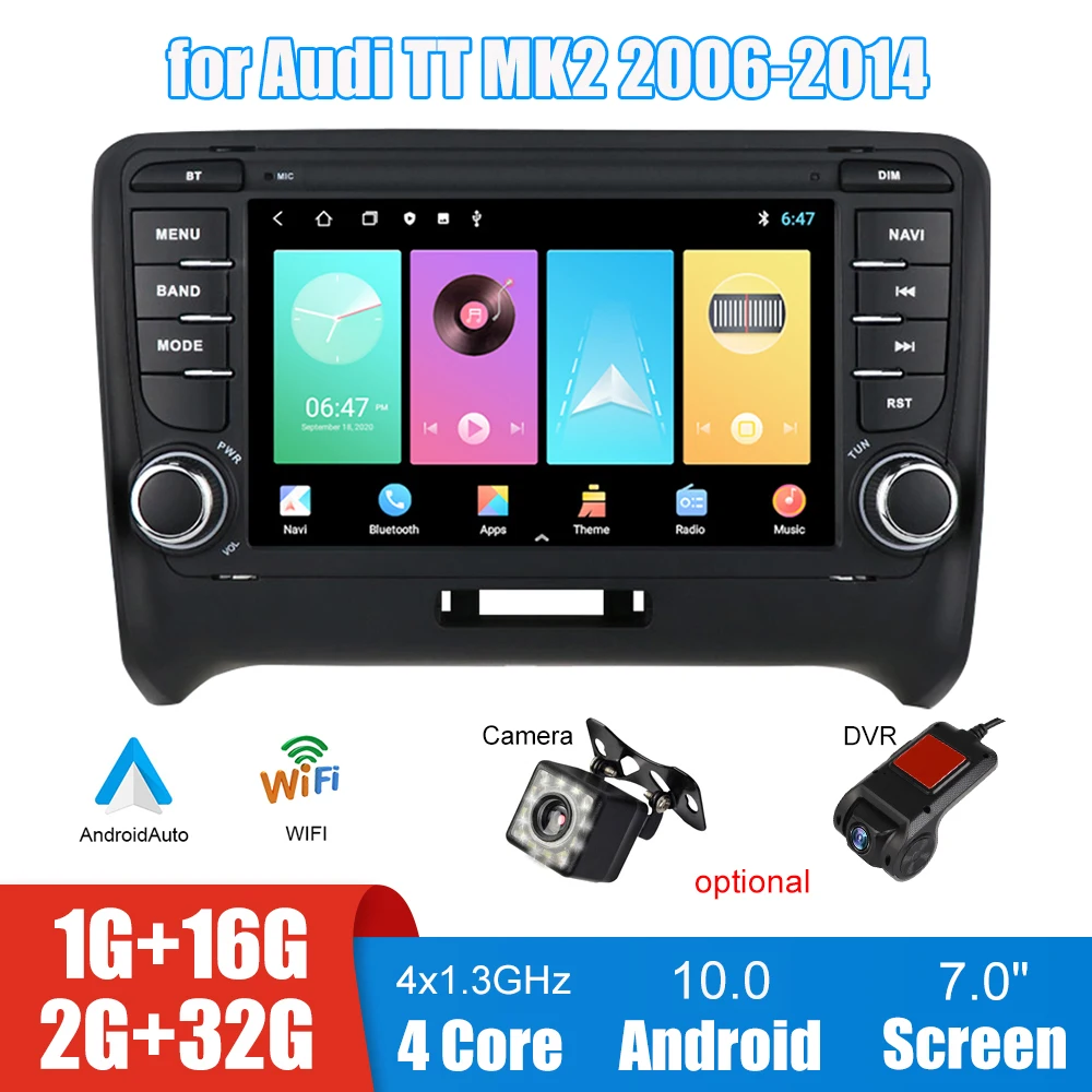 Автомобильное радио 12 в 7 дюймов, Android, Bluetooth, GPS, MP5, FM-радио, видео, DVR, камера, комплект, Авторадио для Audi TT MK2 2006-14
Автомобильное радио 12 в 7 дюймов, Android, Bluetooth, GPS, MP5, FM-радио, видео, DVR, камера, комплект, Авторадио для Audi TT MK2 2006-14