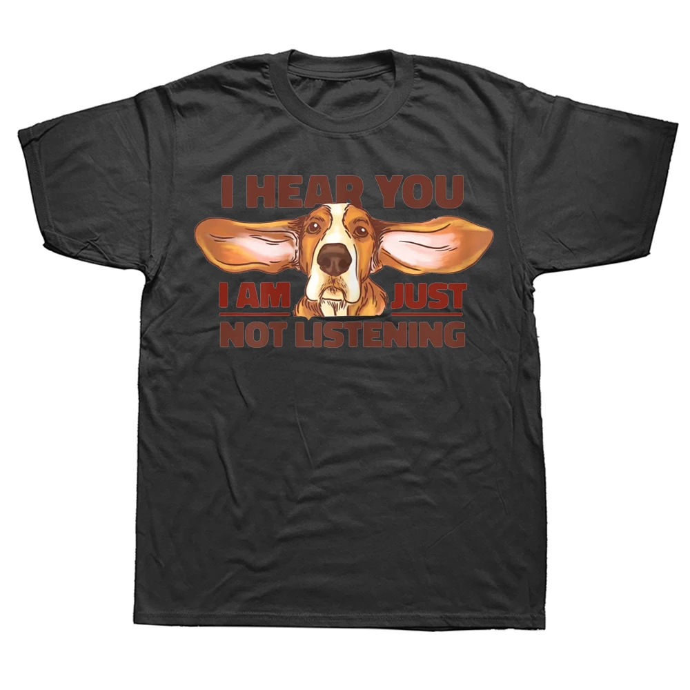 Basset Hound I Hear You Not Listening Funny Dog Lover T Shirts Streetwear Short Sleeve Birthday Gifts Summer Style T-shirt Men
Basset Hound I Hear You Not Listening Funny Dog Lover T Shirts Streetwear Short Sleeve Birthday Gifts Summer Style T-shirt Men
