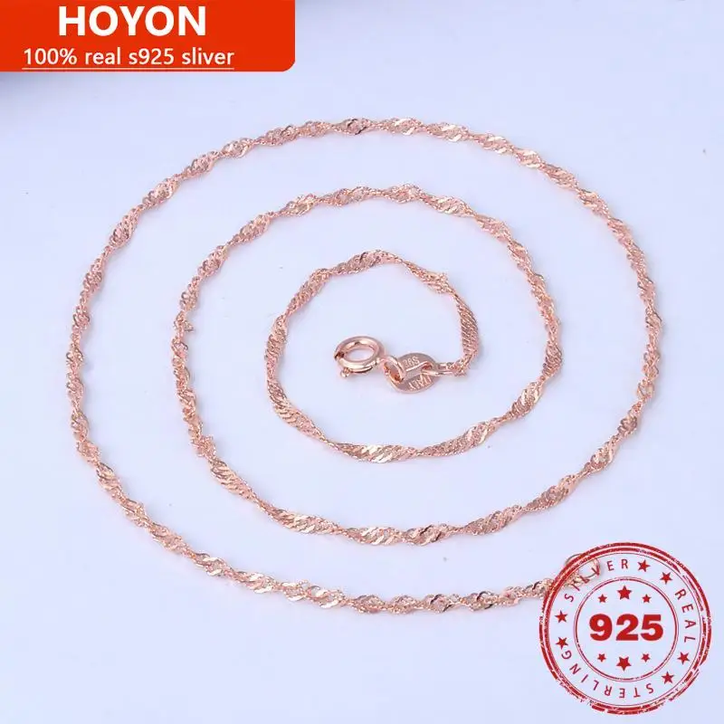 Новинка 2022, простое женское украшение HOYON, цепочка до ключиц из стерлингового серебра 925 пробы, Женское Ожерелье из желтого золота и белого золота, цепочка в форме водной ряби
Новинка 2022, простое женское украшение HOYON, цепочка до ключиц из стерлингового серебра 925 пробы, Женское Ожерелье из желтого золота и белого золота, цепочка в форме водной ряби