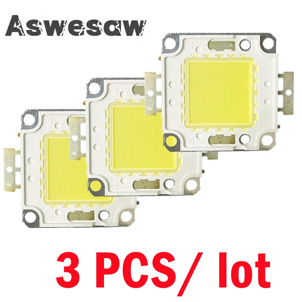 

3pcs/ lot 10W 20W 30W 50W 100W LED Beads Chip 22-24V 30-32V Cold White Warm White DIY for Floodlight Spotlight With Driver