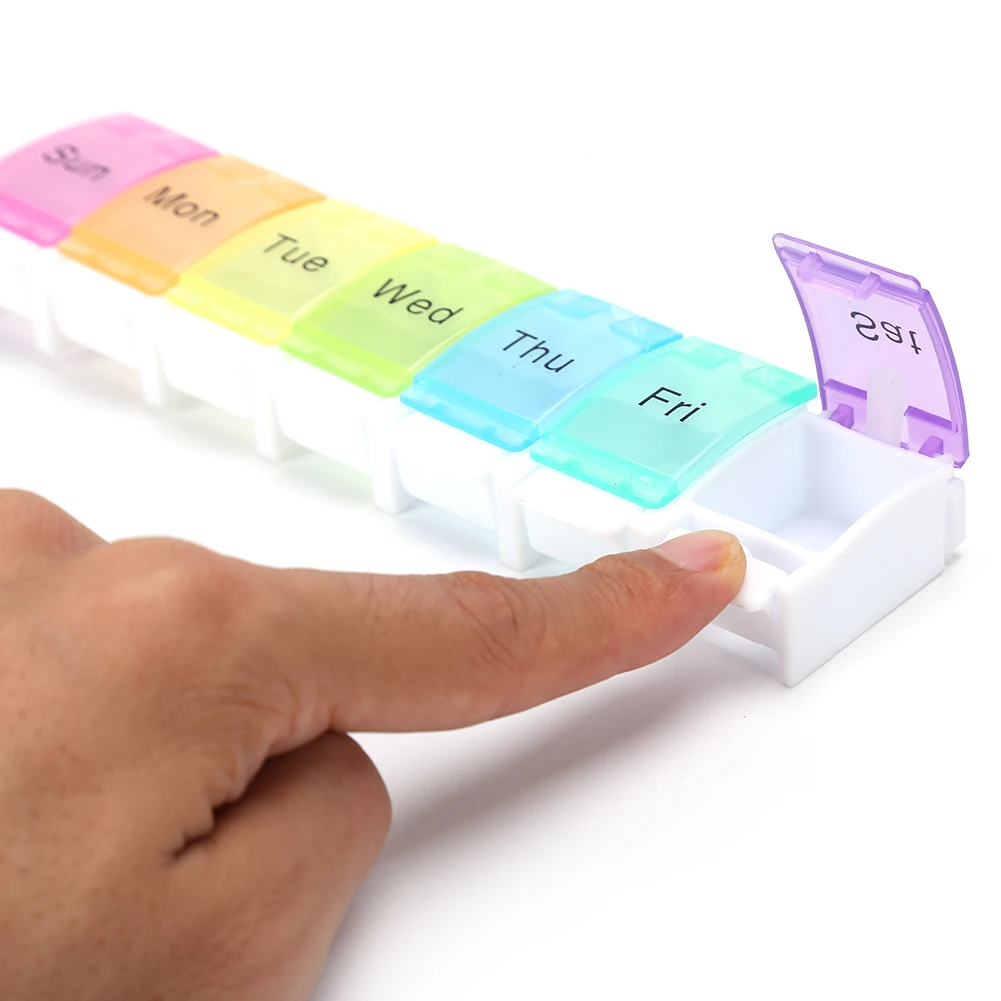 7 Days Weekly Pill Box Tablet Holder Storage Pill Case Medicine Drug Container Pastillero Mini Box Pill Organize Pillbox carekit
7 Days Weekly Pill Box Tablet Holder Storage Pill Case Medicine Drug Container Pastillero Mini Box Pill Organize Pillbox carekit