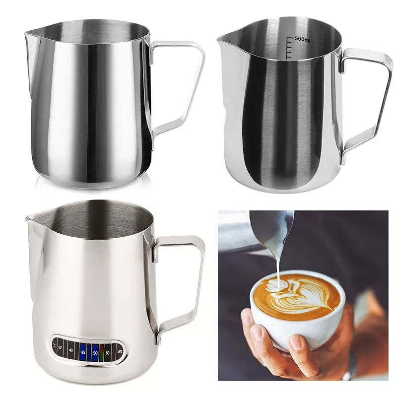 New Latte Milk Frothing Jug Milk Frother Pitcher Stainless Steel Jug Espresso Barista Pitcher Milk Pot Coffee Accessories
New Latte Milk Frothing Jug Milk Frother Pitcher Stainless Steel Jug Espresso Barista Pitcher Milk Pot Coffee Accessories