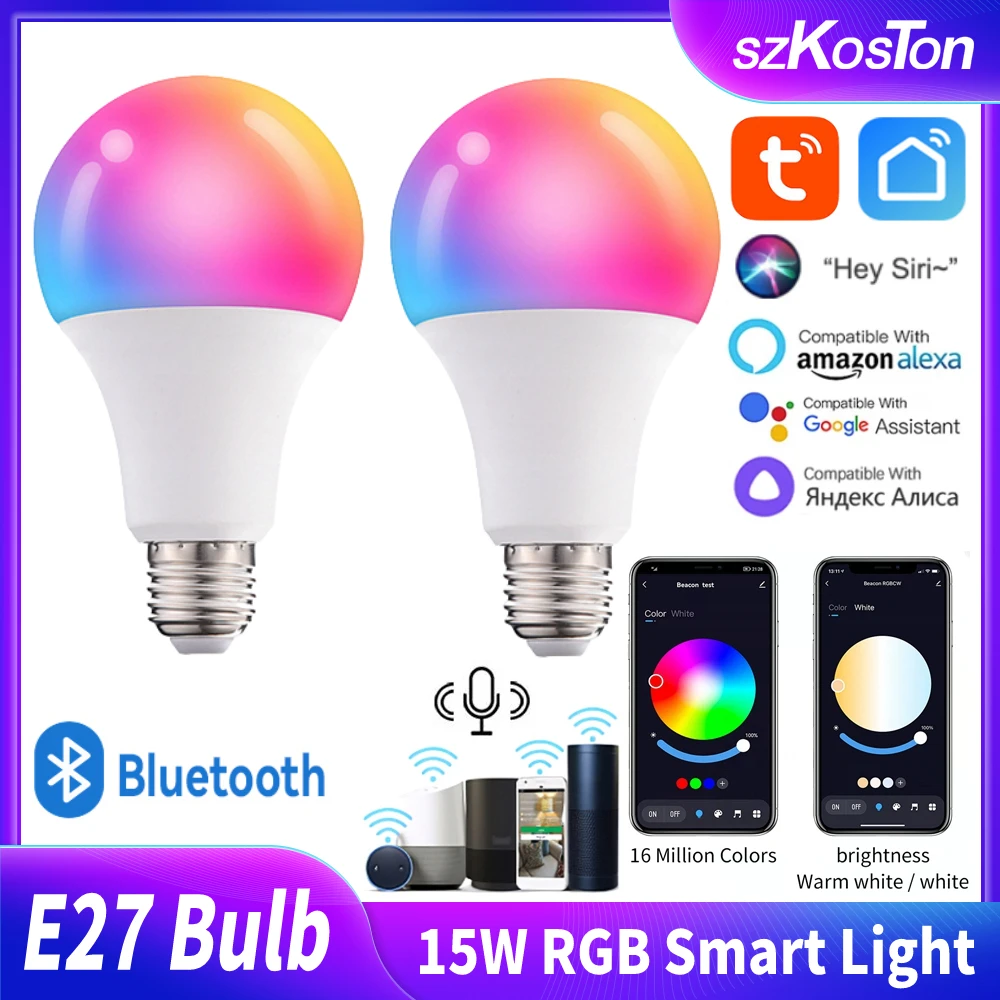 Умсветильник Светодиодная лампа Tuya E27 для умного дома, лампа с дистанционным управлением через Bluetooth и голосовым управлением, с регулировко...
Умсветильник Светодиодная лампа Tuya E27 для умного дома, лампа с дистанционным управлением через Bluetooth и голосовым управлением, с регулировко...