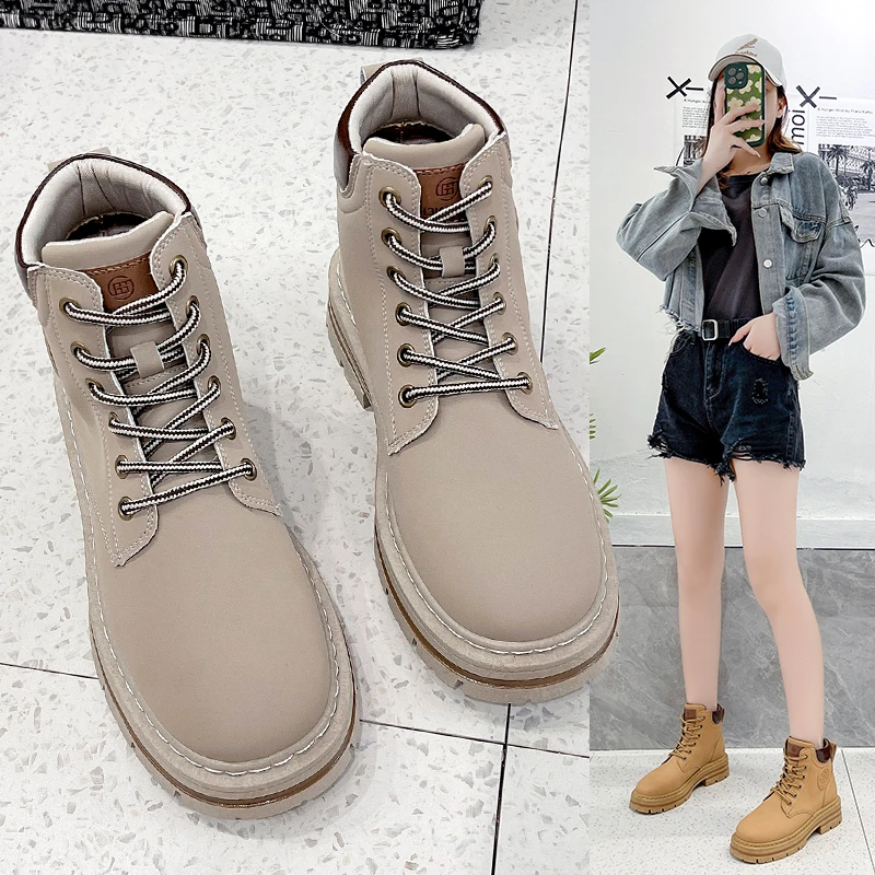 Women's Boots Autumn 2022 New British Style Genuine Leather Women's Ankle Boots Thick-soled Lace-up Shoes Women Platform Boots 
Women's Boots Autumn 2022 New British Style Genuine Leather Women's Ankle Boots Thick-soled Lace-up Shoes Women Platform Boots