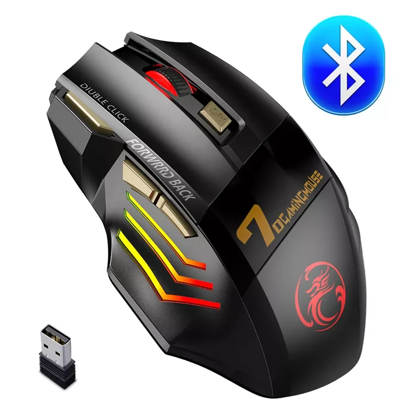 Wireless Gaming Mouse Bluetooth Wireless Mouse Rechargeable Computer Mouse Gamer Ergonomic Mause Silent USB RGB Mice For PC Game
Wireless Gaming Mouse Bluetooth Wireless Mouse Rechargeable Computer Mouse Gamer Ergonomic Mause Silent USB RGB Mice For PC Game