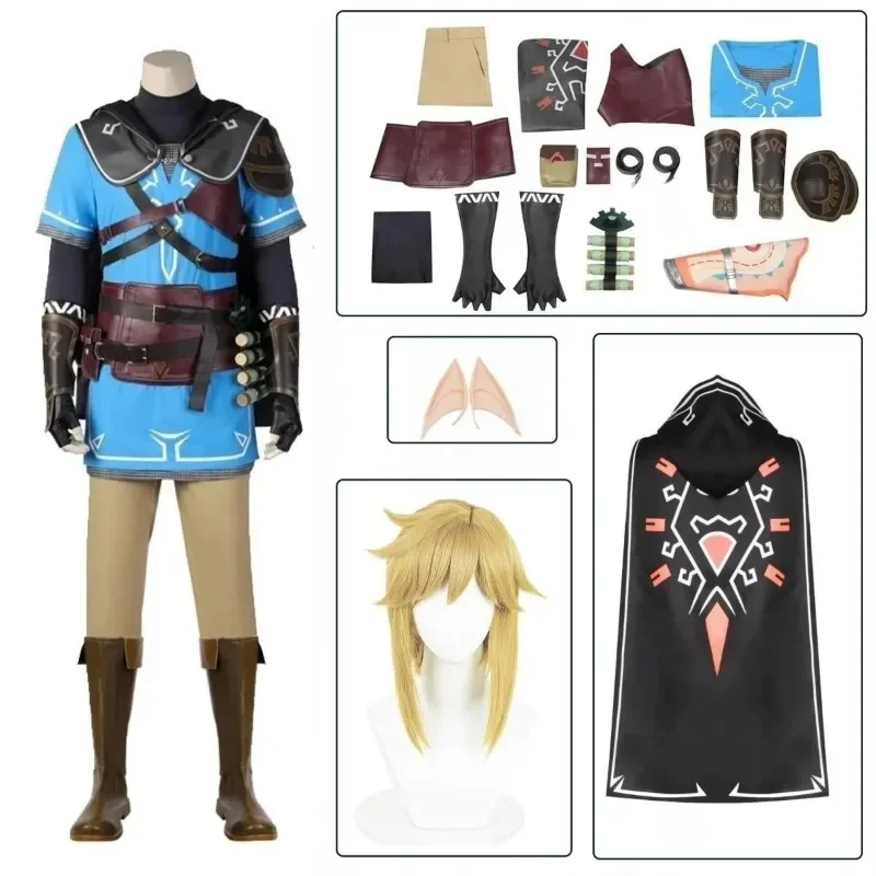 Game Zelda Cosplay Breath of the Wild Link Cosplay Costume Shirt Cloak Accessories Sets Adult Kids Outfit For Carnival Party
Game Zelda Cosplay Breath of the Wild Link Cosplay Costume Shirt Cloak Accessories Sets Adult Kids Outfit For Carnival Party