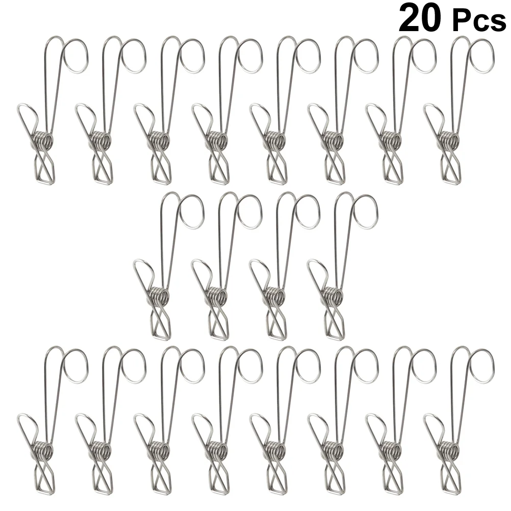20 Pcs Metal Clothes Clips Wire Clothesline Drapery Hooks Clothing Drying Curtain Tieback
20 Pcs Metal Clothes Clips Wire Clothesline Drapery Hooks Clothing Drying Curtain Tieback
