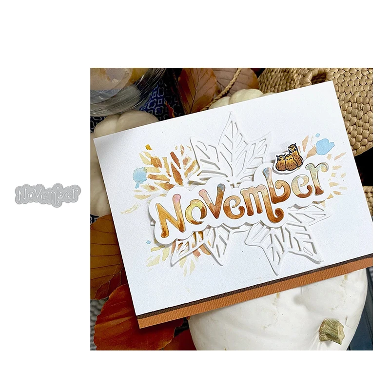 November Month Letters Maple Leaf Metal Cutting Dies Craft for Scrapbooking Handmade Knife Mould Blade Punch Stencil Model Decor
November Month Letters Maple Leaf Metal Cutting Dies Craft for Scrapbooking Handmade Knife Mould Blade Punch Stencil Model Decor