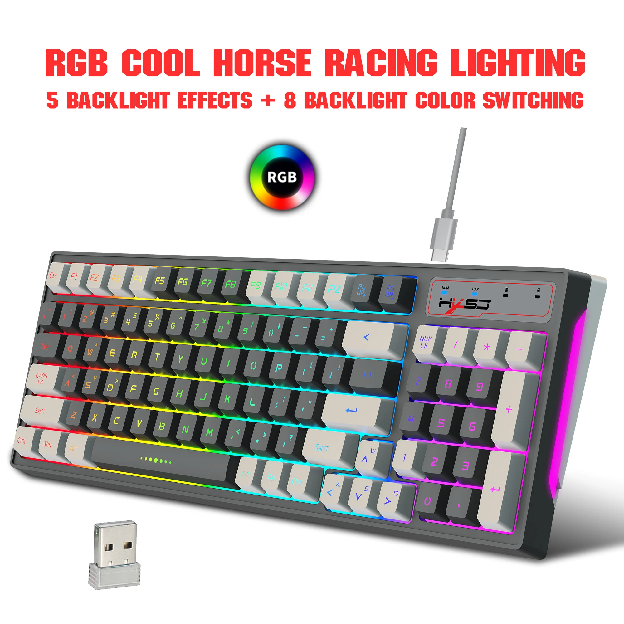 Беспроводная светодиодная подсветка HXSJ с RGB-подсветкой, USB, двухцветная клавиатура TYPE-C, интерфейс для ноутбука
Беспроводная светодиодная подсветка HXSJ с RGB-подсветкой, USB, двухцветная клавиатура TYPE-C, интерфейс для ноутбука