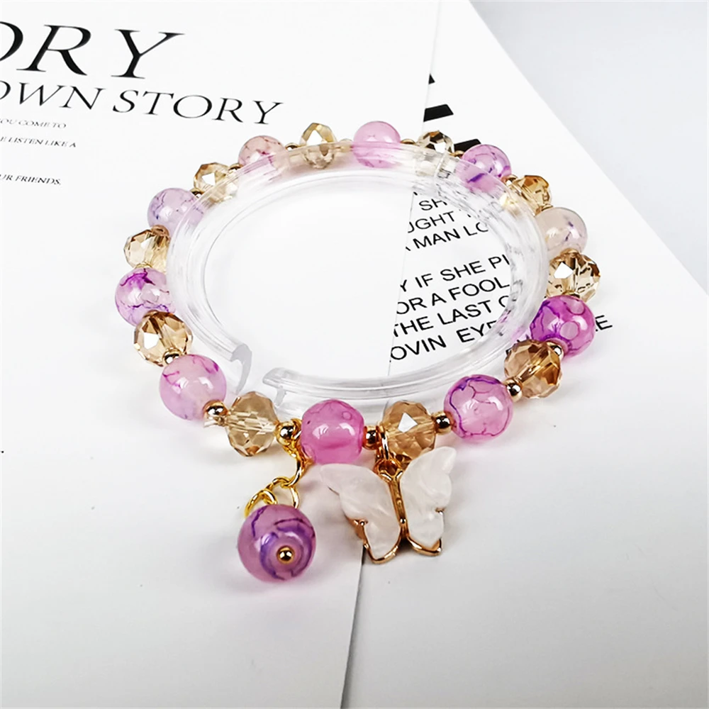 Boho Korean Butterfly Pendant Beads Bracelet For Women Girl Colorful Glass Beaded Elastic Bracelets Wristband Charm Jewelry Gift
Boho Korean Butterfly Pendant Beads Bracelet For Women Girl Colorful Glass Beaded Elastic Bracelets Wristband Charm Jewelry Gift