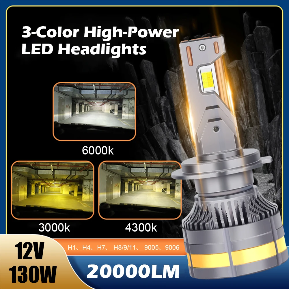 Universal 130W 20000LM Car LED Headlight H4 H7 H1 H8 H9 H11 9005 9006 Led Bulb 3000K/4300K/6000K Led Fog Lights Auto Accessories
Universal 130W 20000LM Car LED Headlight H4 H7 H1 H8 H9 H11 9005 9006 Led Bulb 3000K/4300K/6000K Led Fog Lights Auto Accessories