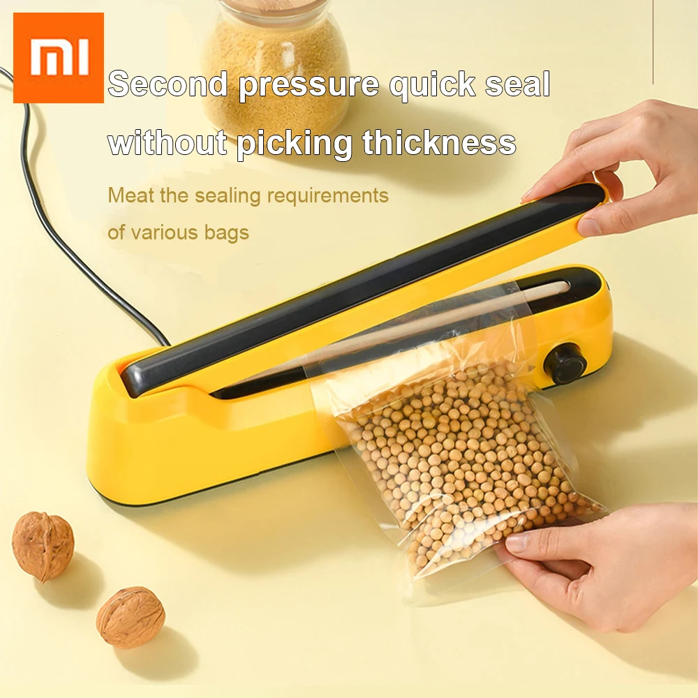 Xiaomi Creative Food Vacuum Sealer Portable Bag Clips Handheld Electric Heat Sealing Machine Seal Packing Plastic Impulse Sealer
Xiaomi Creative Food Vacuum Sealer Portable Bag Clips Handheld Electric Heat Sealing Machine Seal Packing Plastic Impulse Sealer