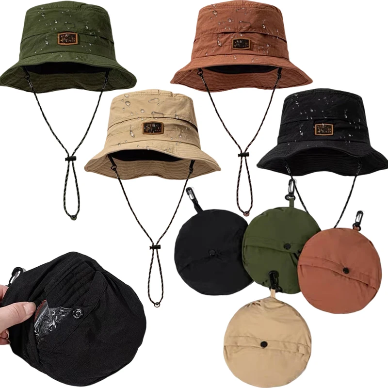 Spring Summer Fisherman Hat Drawstring Bucket Hats Outdoors Climb Travel Sunshade Cap Waterproof Foldable Portable Casual Caps
Spring Summer Fisherman Hat Drawstring Bucket Hats Outdoors Climb Travel Sunshade Cap Waterproof Foldable Portable Casual Caps