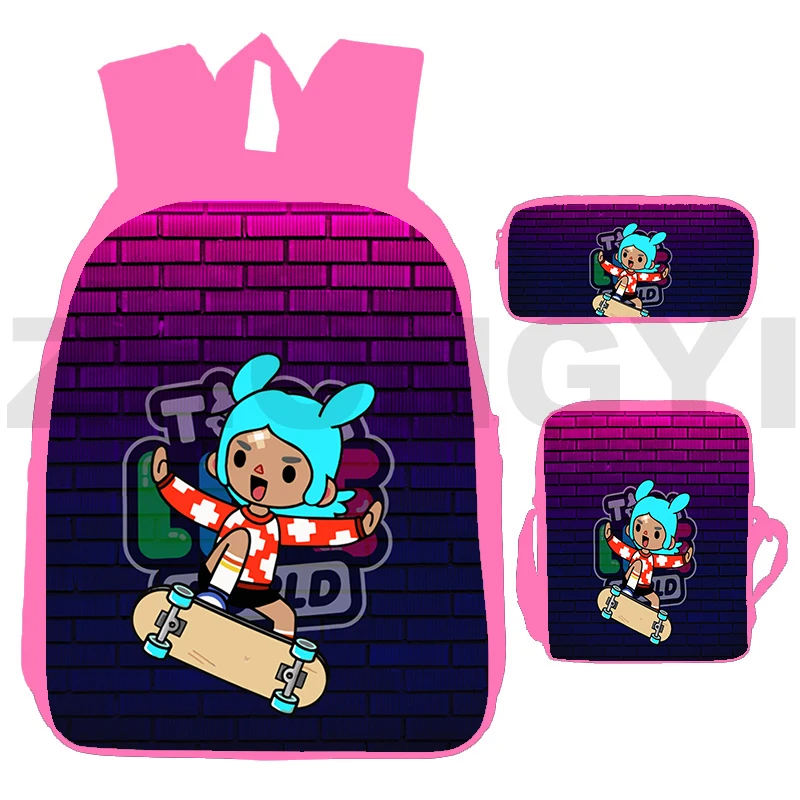 Cute Cartoon Toca Life World 3D Backpacks for Girls Anime Toca Boca Game School Bags 3 Pcs/Set Waterproof Canvas Travel Mochila
Cute Cartoon Toca Life World 3D Backpacks for Girls Anime Toca Boca Game School Bags 3 Pcs/Set Waterproof Canvas Travel Mochila