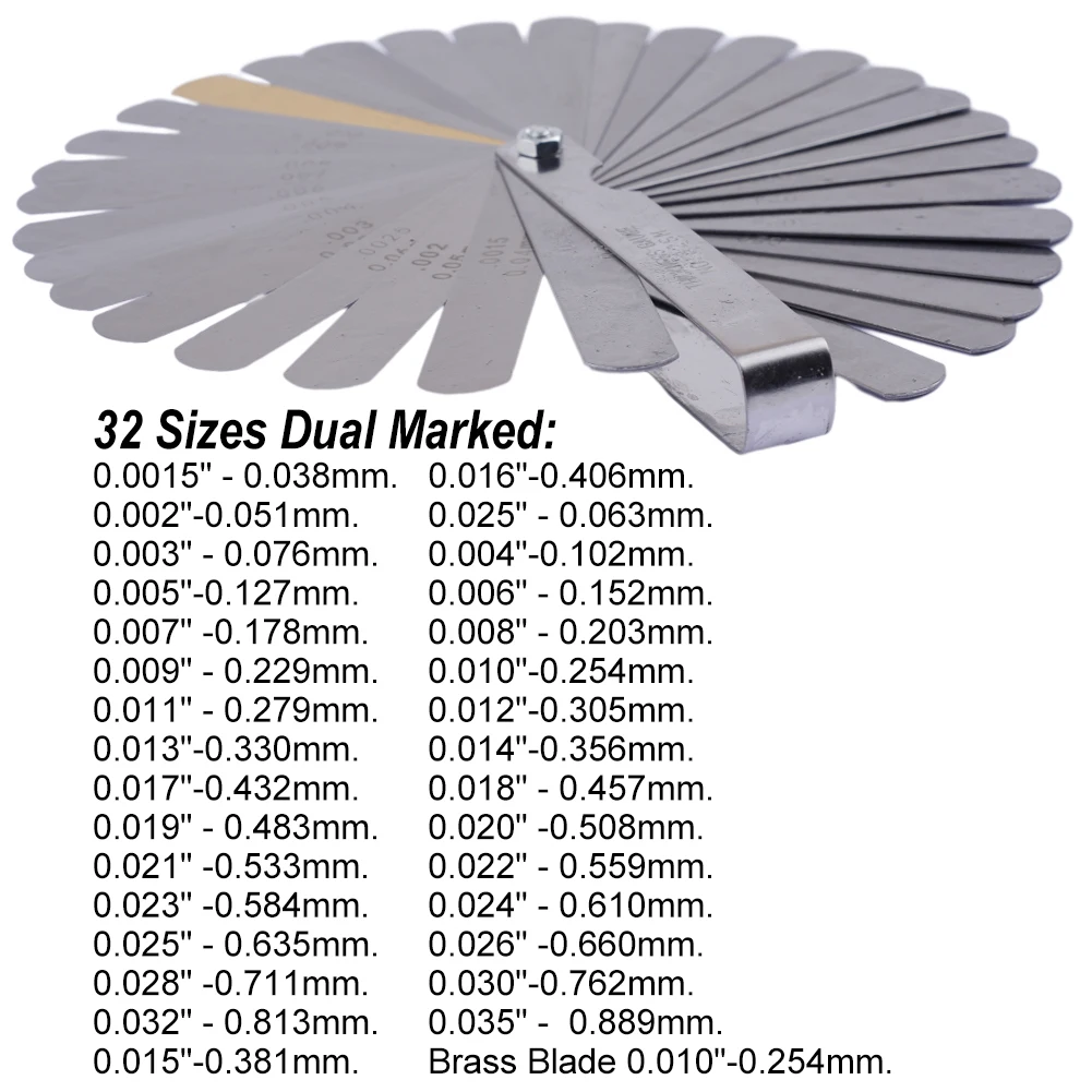 Feeler Gauge Set 32 Fret Guitar Neck Relief String Height Luthier Tool Guage For Guitar Setup Nut Slot Making Tools Instruments
Feeler Gauge Set 32 Fret Guitar Neck Relief String Height Luthier Tool Guage For Guitar Setup Nut Slot Making Tools Instruments
