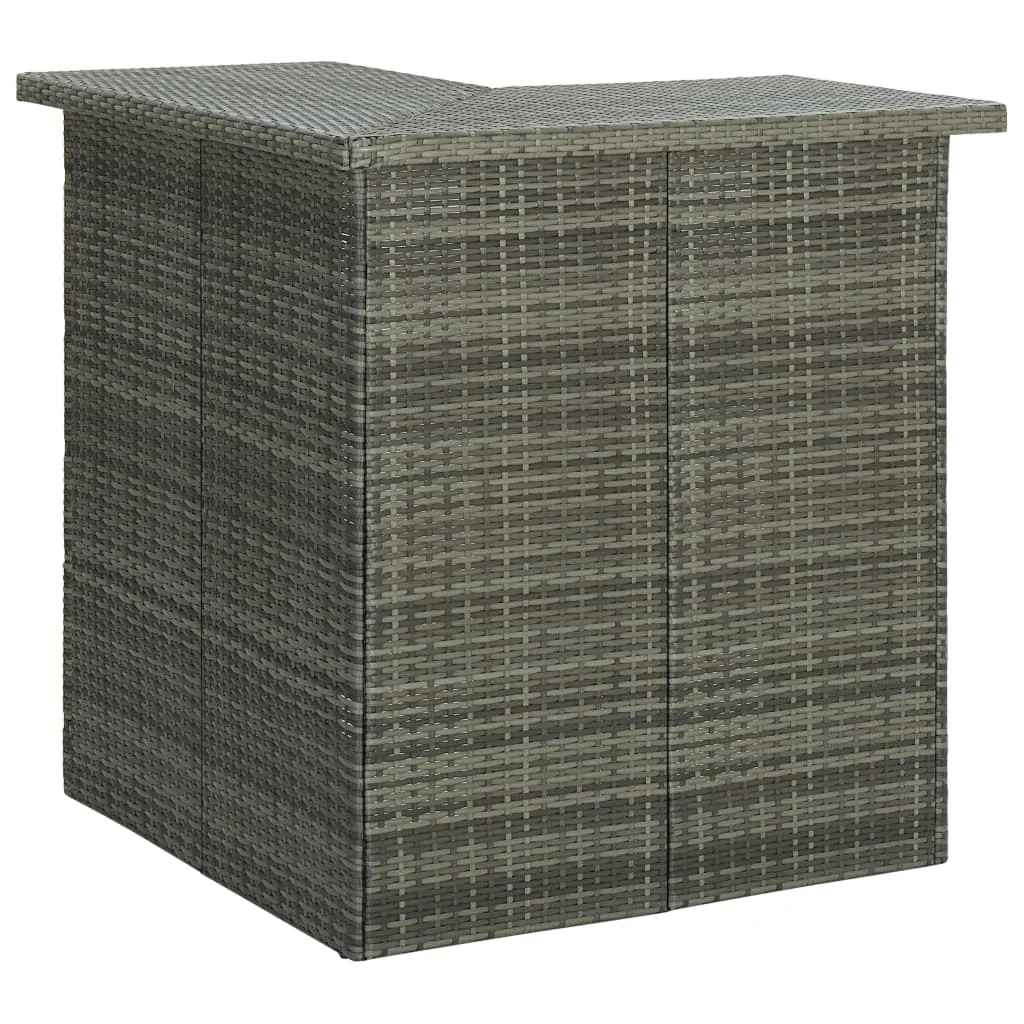 Corner Bar Table, Poly Rattan Kitchen Table , Kitchen Furniture Grey 100x50x105 cm
Corner Bar Table, Poly Rattan Kitchen Table , Kitchen Furniture Grey 100x50x105 cm
