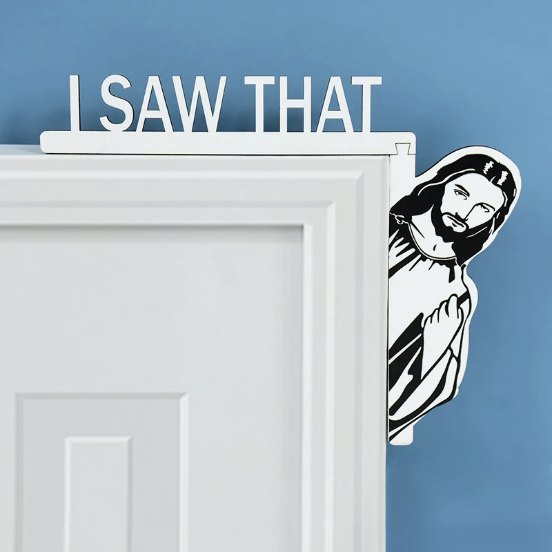 Wooden I Saw That Jesus Door Frame Ornaments Funny Wood Jesus Signs Door Corner Decoration For Home Merry Christmas Party Decor
Wooden I Saw That Jesus Door Frame Ornaments Funny Wood Jesus Signs Door Corner Decoration For Home Merry Christmas Party Decor