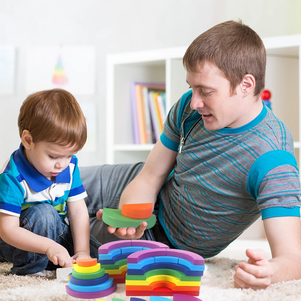 Kids Montessori Educational Toy Give Children Best Enlightenment Toy Gift Geometric Wooden Rainbow Stacker Building Blocks
Kids Montessori Educational Toy Give Children Best Enlightenment Toy Gift Geometric Wooden Rainbow Stacker Building Blocks