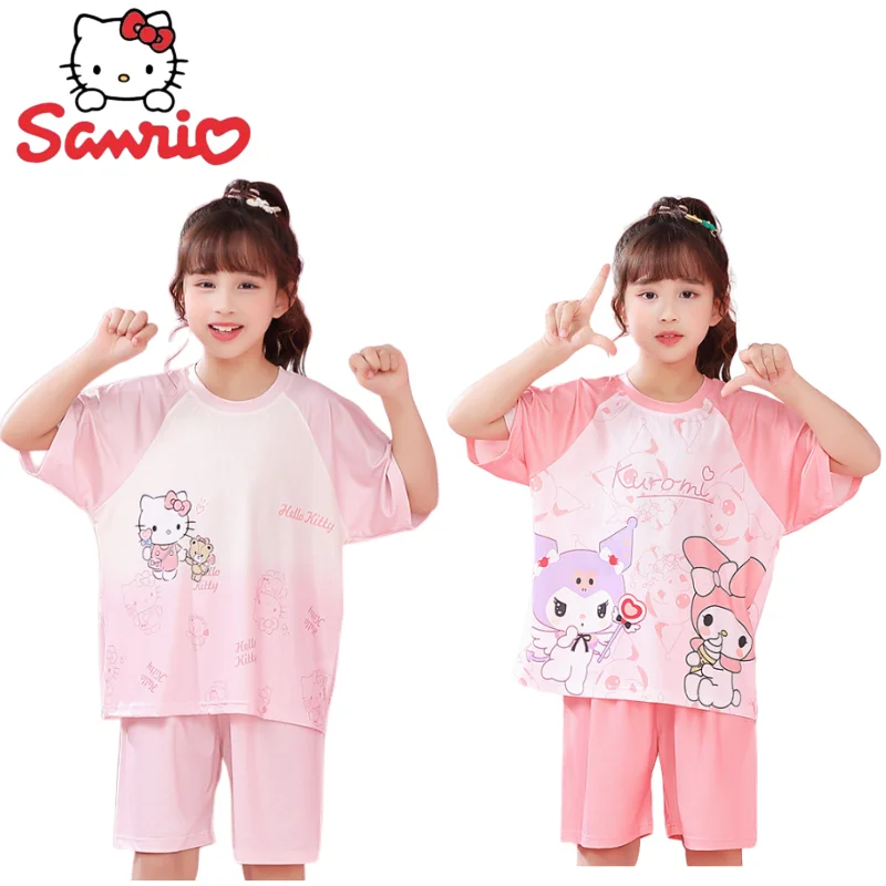 Hello Kitty Kuromi Cinnamoroll Kawaii Cute Children's Pajamas Set Summer Ice Silk Round Neck Mother-Daughter Parent-child Dress
Hello Kitty Kuromi Cinnamoroll Kawaii Cute Children's Pajamas Set Summer Ice Silk Round Neck Mother-Daughter Parent-child Dress