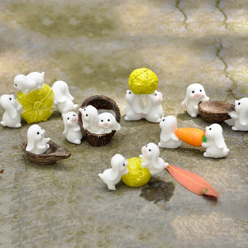 1Pc Cartoon White Bunny Micro Landscape Resin Decoration Crafts Desktop Home Ornaments Cute Animal Gardening Accessories
1Pc Cartoon White Bunny Micro Landscape Resin Decoration Crafts Desktop Home Ornaments Cute Animal Gardening Accessories