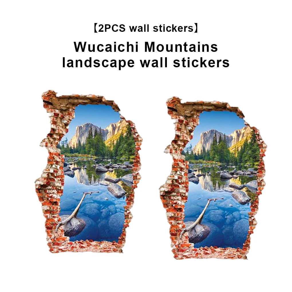 2Pcs Wall Stickers Colorful Mountain Scenery Door Sticker Hole Mildew-proof Decal Living Room Home Decoration Removable
2Pcs Wall Stickers Colorful Mountain Scenery Door Sticker Hole Mildew-proof Decal Living Room Home Decoration Removable