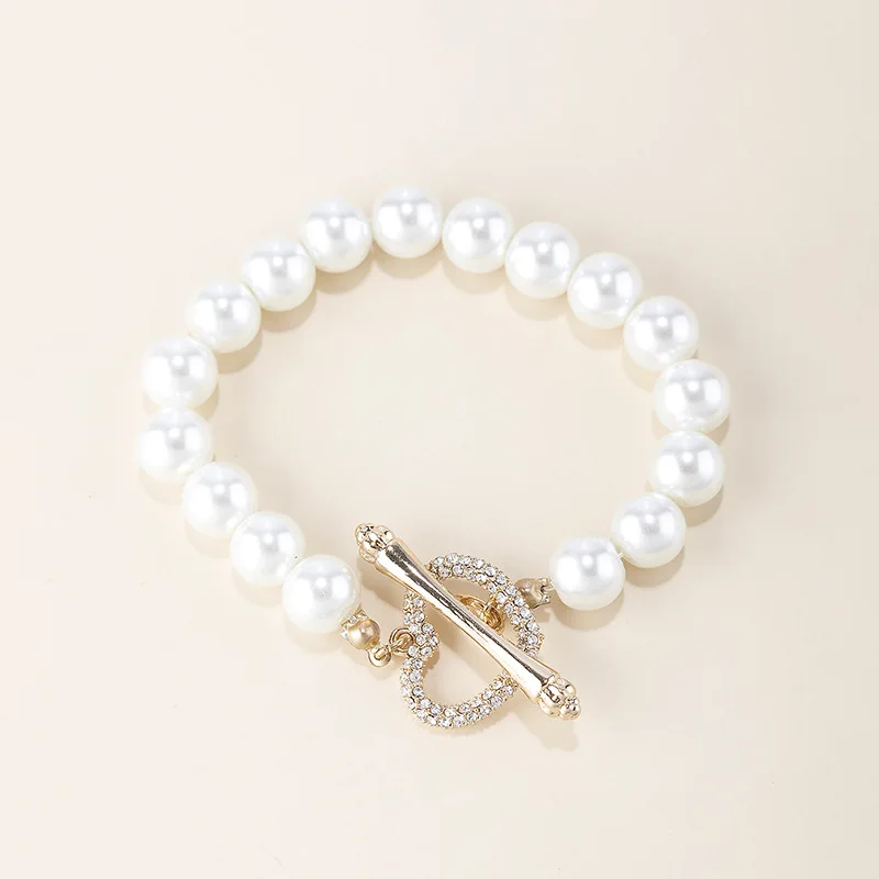 Sweet Style Jewelry for Women Love Rhinestone Pearl Bracelet Women's Fashion Design High-end Sense Bracelet Jewelry Trend
Sweet Style Jewelry for Women Love Rhinestone Pearl Bracelet Women's Fashion Design High-end Sense Bracelet Jewelry Trend