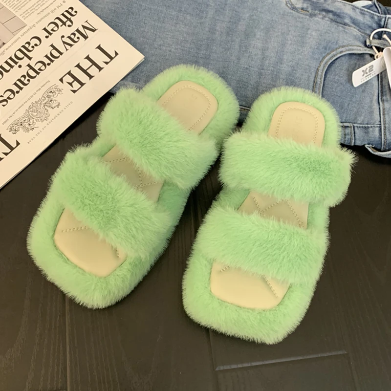 New 2022 Shoes Furry Slides Ladies Flat With Sandal Thick Sole Female Casual Outdoor Fashion Women Fur Slippers Flats Flip Flops
New 2022 Shoes Furry Slides Ladies Flat With Sandal Thick Sole Female Casual Outdoor Fashion Women Fur Slippers Flats Flip Flops