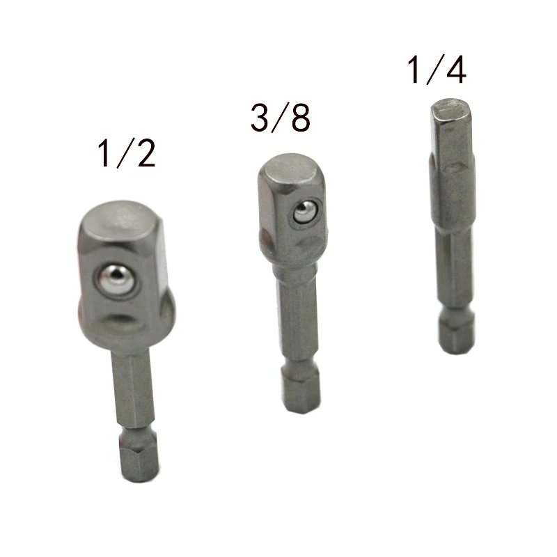 3pcs 50mm 1/4 3/8 1/2 Socket Adapter Hex Shank Drill Bits Extension Rod Power Tools Square Head Socket Post
3pcs 50mm 1/4 3/8 1/2 Socket Adapter Hex Shank Drill Bits Extension Rod Power Tools Square Head Socket Post