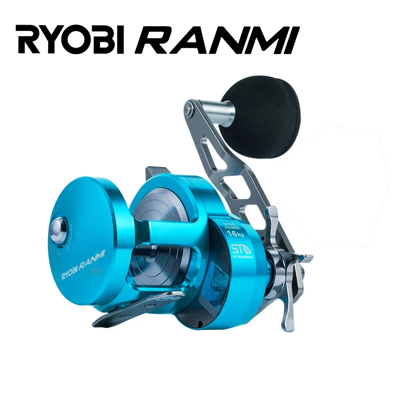 

2021 RYOBI RANMI Slow Jigging Wheel Max Drag 16KG 8+1BB Metal Boat Saltwater Round Baitcasting Fishing Reel Free Shipping