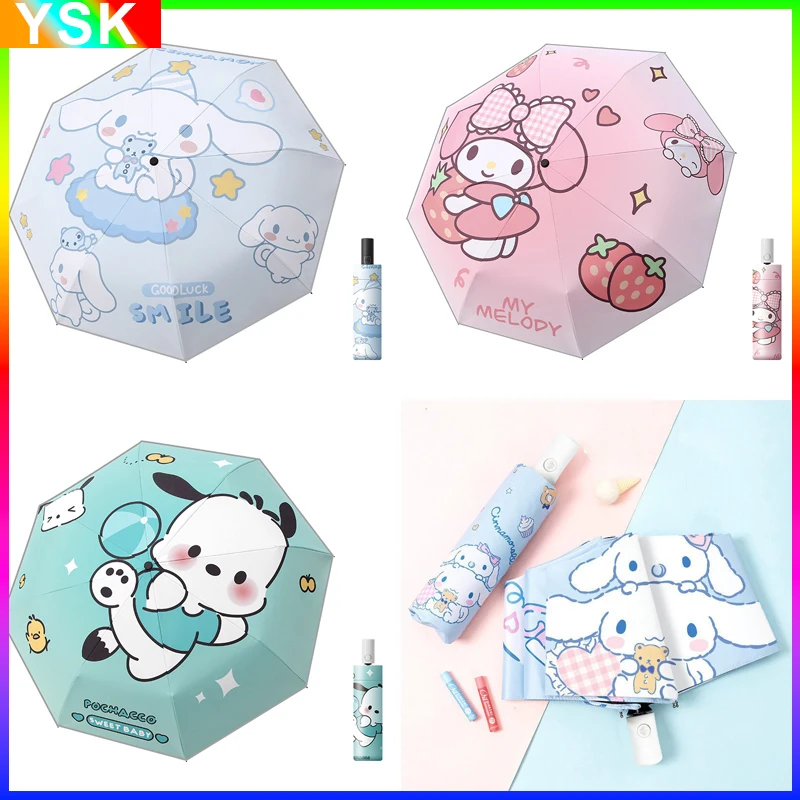 Sanrio Kuromi Umbrella Sunny Rain Dualuse Cinnamoroll Pochacco Kuromi Melody Anime Folding Automatic Coating Bumper Cloth Gift
Sanrio Kuromi Umbrella Sunny Rain Dualuse Cinnamoroll Pochacco Kuromi Melody Anime Folding Automatic Coating Bumper Cloth Gift