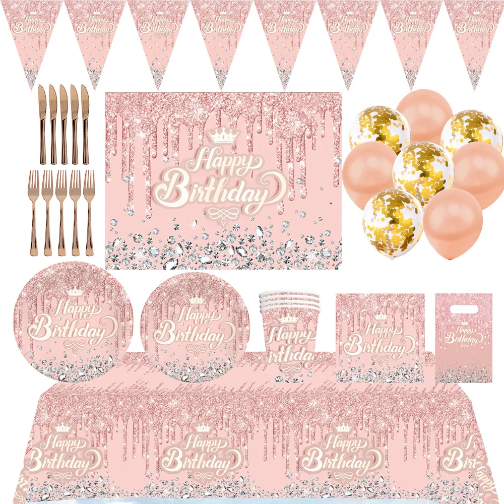 Disney Cartoon Rose Gold Diamond Theme Birthday Party Decoration Disposable Tableware Balloon Background Baby Shower Girl Gift
Disney Cartoon Rose Gold Diamond Theme Birthday Party Decoration Disposable Tableware Balloon Background Baby Shower Girl Gift