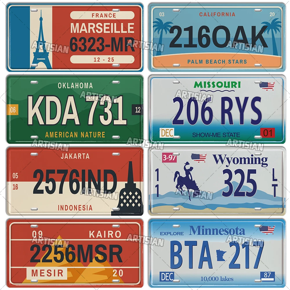 Artisian USA License Plate US Car Registration State Number Plate America Decorative Metal Sign Wall Industrial Decor Garage Bar
Artisian USA License Plate US Car Registration State Number Plate America Decorative Metal Sign Wall Industrial Decor Garage Bar