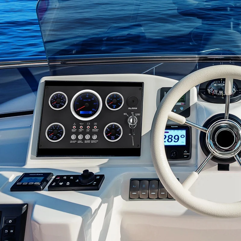 24V Marine Instrument Kit With 7 Color Light Tachometer+Fuel Level Gauge+Water Temp Meter+Oil Pressure Gauge+Voltmeter
24V Marine Instrument Kit With 7 Color Light Tachometer+Fuel Level Gauge+Water Temp Meter+Oil Pressure Gauge+Voltmeter