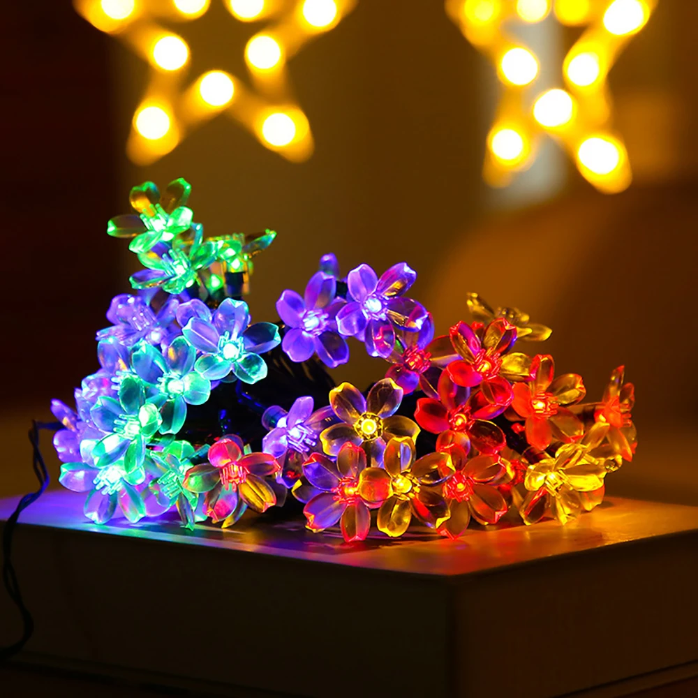 Solar Flower Lawn Lamps Cherry Blossoms String Lights Outdoor Fairy Light for Patio Garden Fence Christmas Holiday Decorations
Solar Flower Lawn Lamps Cherry Blossoms String Lights Outdoor Fairy Light for Patio Garden Fence Christmas Holiday Decorations