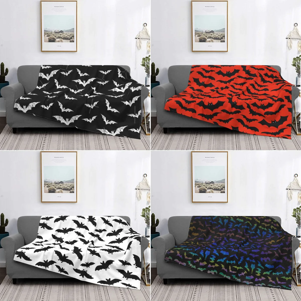 Bats Pattern Throw Blanket Halloween Goth Fleece Flannel Lightweight Warm Blankets for Home Office Couch Bed Sofa Car All Season
Bats Pattern Throw Blanket Halloween Goth Fleece Flannel Lightweight Warm Blankets for Home Office Couch Bed Sofa Car All Season