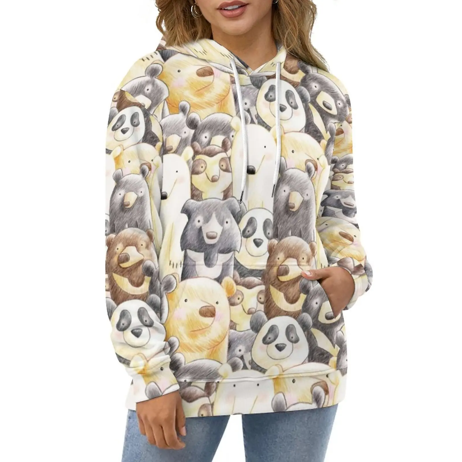 Lots Of Bears Casual Hoodies It Is A Family Portrait of Bear Grizzly Trendy Graphic Loose Hoodie Spring Harajuku Oversized Top
Lots Of Bears Casual Hoodies It Is A Family Portrait of Bear Grizzly Trendy Graphic Loose Hoodie Spring Harajuku Oversized Top