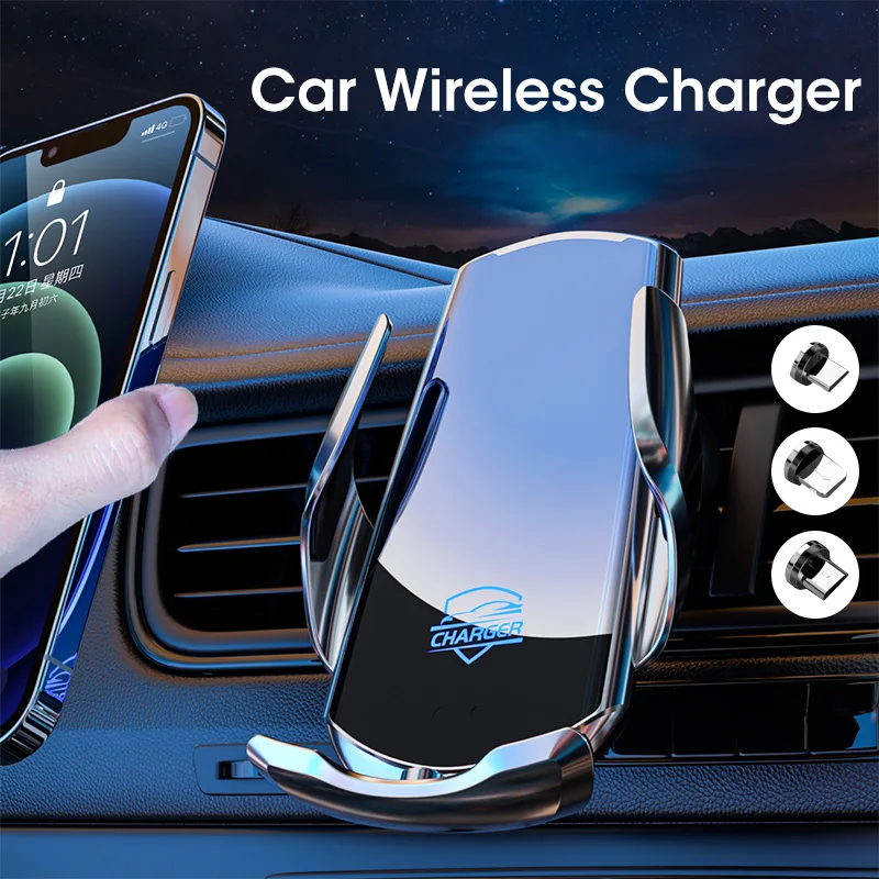 Car Holder for Phone Induction Charger Wireless Chargers Auto for iPhone Samsung Xiaomi QI Fast Charging Mount Automatic Sensor 
Car Holder for Phone Induction Charger Wireless Chargers Auto for iPhone Samsung Xiaomi QI Fast Charging Mount Automatic Sensor