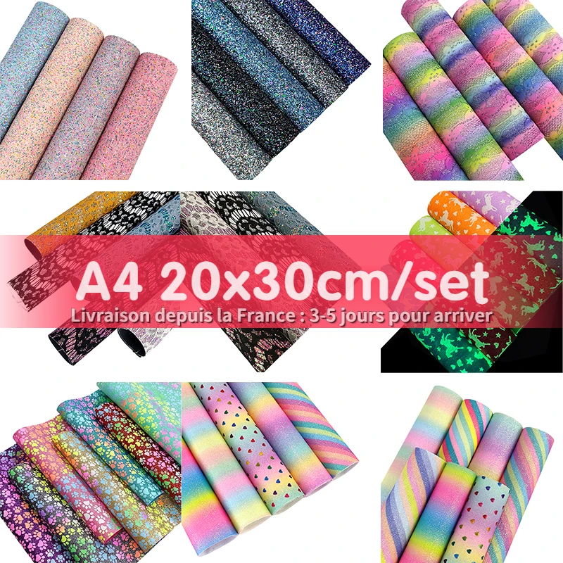 20*30cm/set Chunky Glitter Fabric Textured Faux Leather Sheets A4 size DIY Earring Hair Bow Accessories Handbag Materials
20*30cm/set Chunky Glitter Fabric Textured Faux Leather Sheets A4 size DIY Earring Hair Bow Accessories Handbag Materials