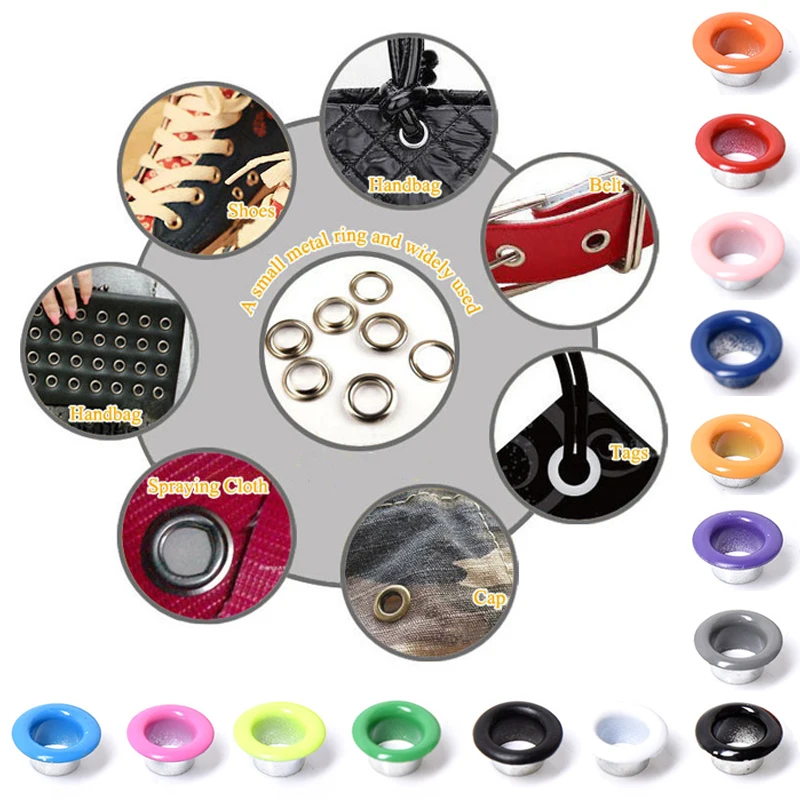 50pcs 4/5/6/8mm Metal Mixed Colors Eyelet For DIY Scrapbook Lace Shoe Bag Labels Clothing Fashion Accessories And Leather Crafts
50pcs 4/5/6/8mm Metal Mixed Colors Eyelet For DIY Scrapbook Lace Shoe Bag Labels Clothing Fashion Accessories And Leather Crafts