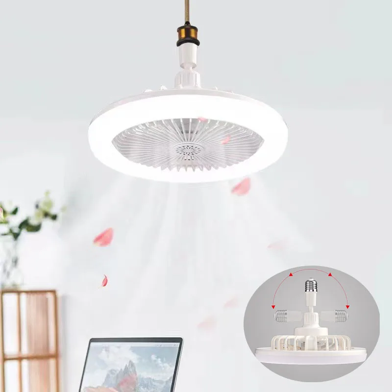 

E27 Ceiling Fan LED Lights And Remote Control With Aromatherapy Ventilation Camping Sealing Fan For Bedroom Living Room Decor