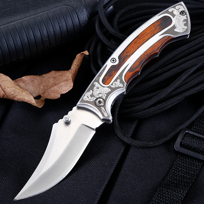 7.82'' Military Knives 57HRC Folding Tactical Knife Wood Handle Portable Titanium Pocket Knives Utility Survival Rescue Tools
7.82'' Military Knives 57HRC Folding Tactical Knife Wood Handle Portable Titanium Pocket Knives Utility Survival Rescue Tools