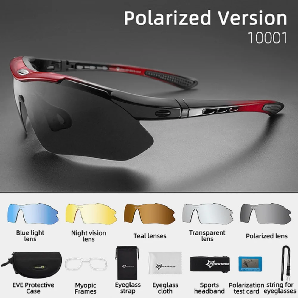 Rockbros 5 Lens Cycling Glasses Polarized Road Bike Cycling Eyewear Cycling Sunglasses MTB Mountain Bicycle Cycling Goggles
Rockbros 5 Lens Cycling Glasses Polarized Road Bike Cycling Eyewear Cycling Sunglasses MTB Mountain Bicycle Cycling Goggles