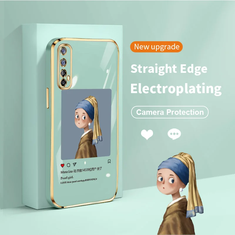 Classic Paintings Square Electroplating Silicone Phone Case for Realme 7 5G 4G Global Narzo 20 Pro V5 oppo K7x Cover
Classic Paintings Square Electroplating Silicone Phone Case for Realme 7 5G 4G Global Narzo 20 Pro V5 oppo K7x Cover