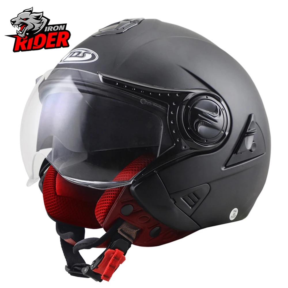

Мотоциклетный шлем Casco Moto с двойными линзами, с открытым лицом, для электрического скутера, для мужчин и женщин, всесезонный, гоночный шлем д...