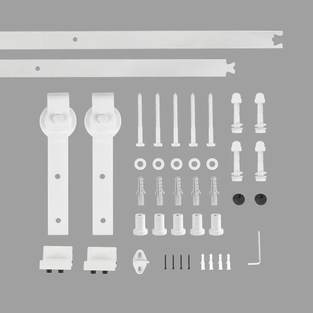 183/200cm Barn door hanging rail white Hardware Barn Closet Doors Set Sliding Door Roller Track Hardware Cabinet Sliding railHWC
183/200cm Barn door hanging rail white Hardware Barn Closet Doors Set Sliding Door Roller Track Hardware Cabinet Sliding railHWC