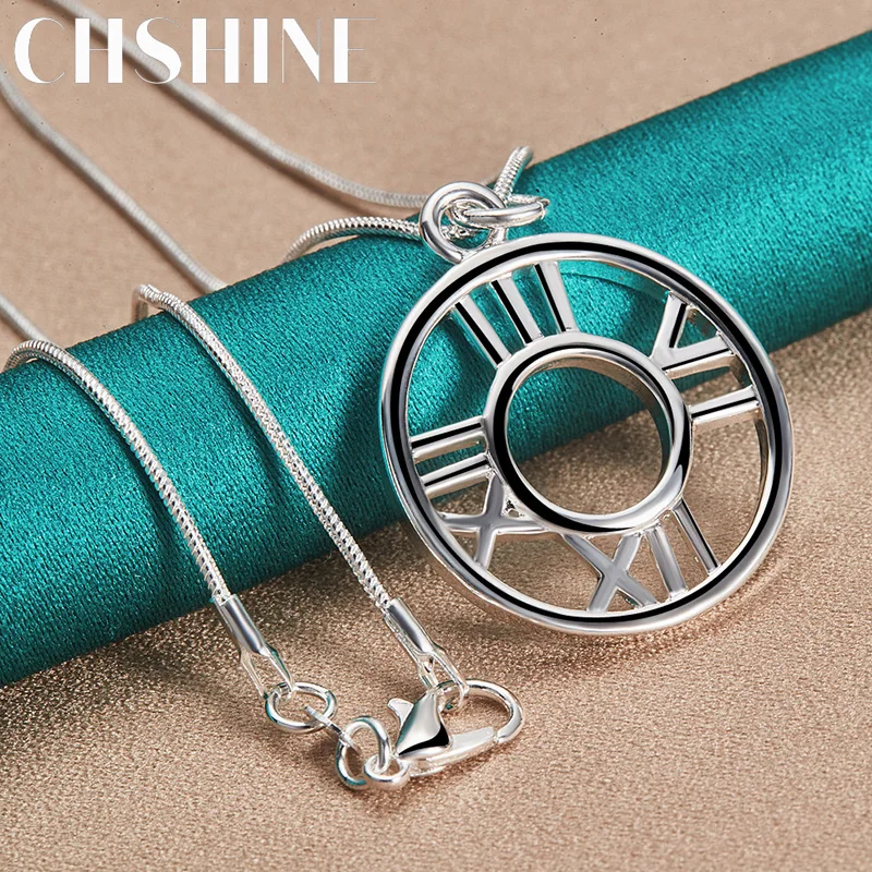 CHSHINE 925 Sterling Silver Hollow Round Pendant 16-30 Inch Necklace for Women's Charm Wedding Engagement Fashion Jewelry
CHSHINE 925 Sterling Silver Hollow Round Pendant 16-30 Inch Necklace for Women's Charm Wedding Engagement Fashion Jewelry